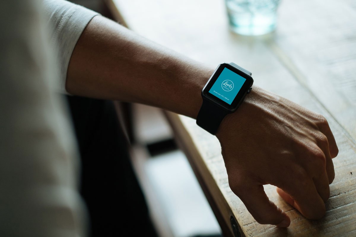 Apple Watch on Wrist Mockup