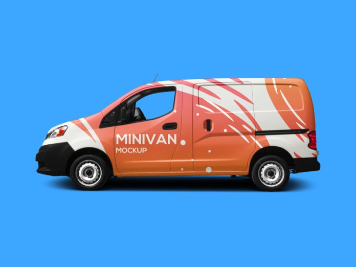 Commercial Minivan Mockup PSD