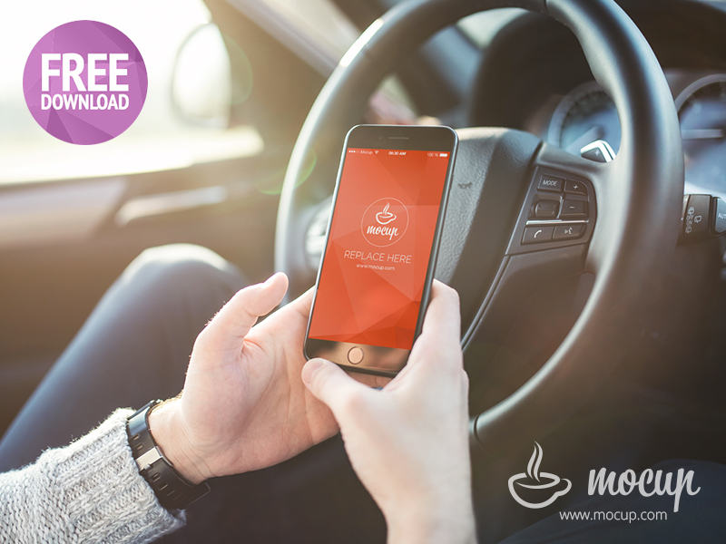 Free Mockup Driver iPhone 7 Plus