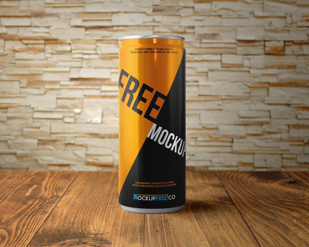 Photorealistic Aluminum Soda Can Mockup Photorealistic Aluminum Soda Can Mockup