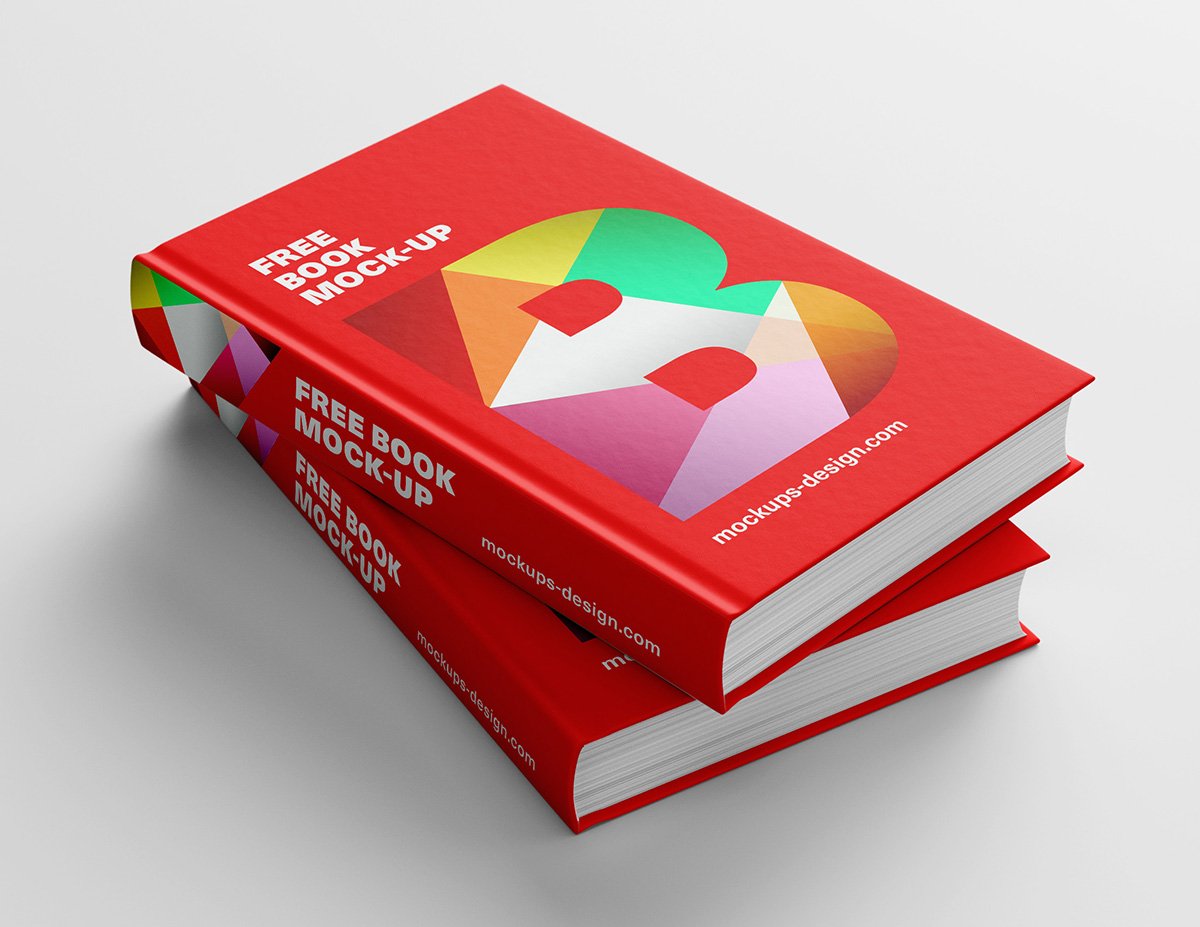 Realistic Hardcover Book Mockup Realistic Hardcover Book Mockup