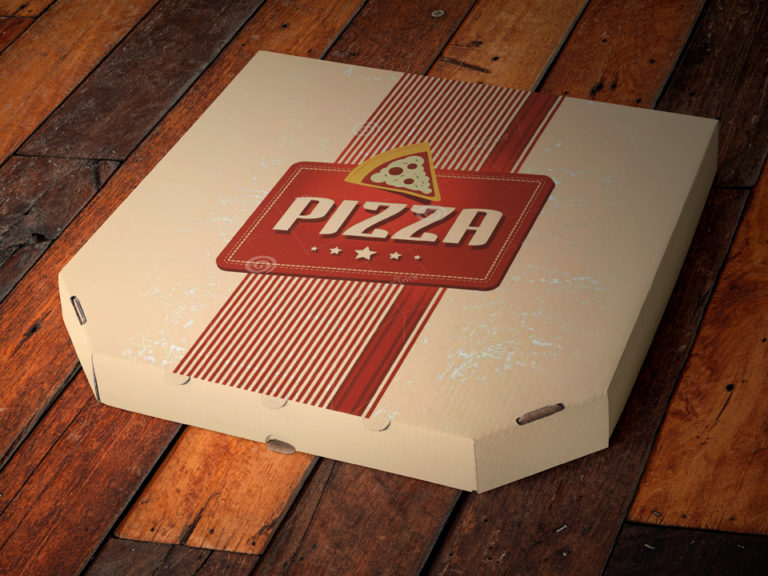 Pizza Box Branding Mockup PSD - Mockup Love