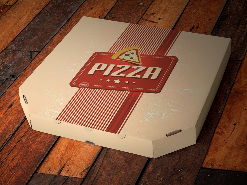 Pizza Box Branding Mockup PSD