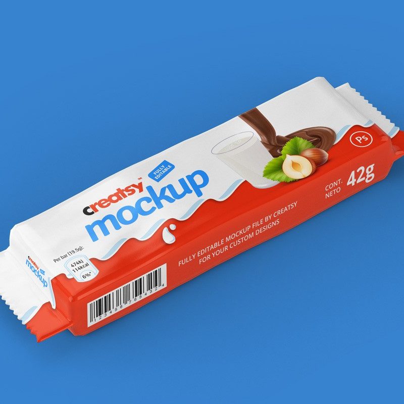 Chocolate Bar Package Mockup Bundle
