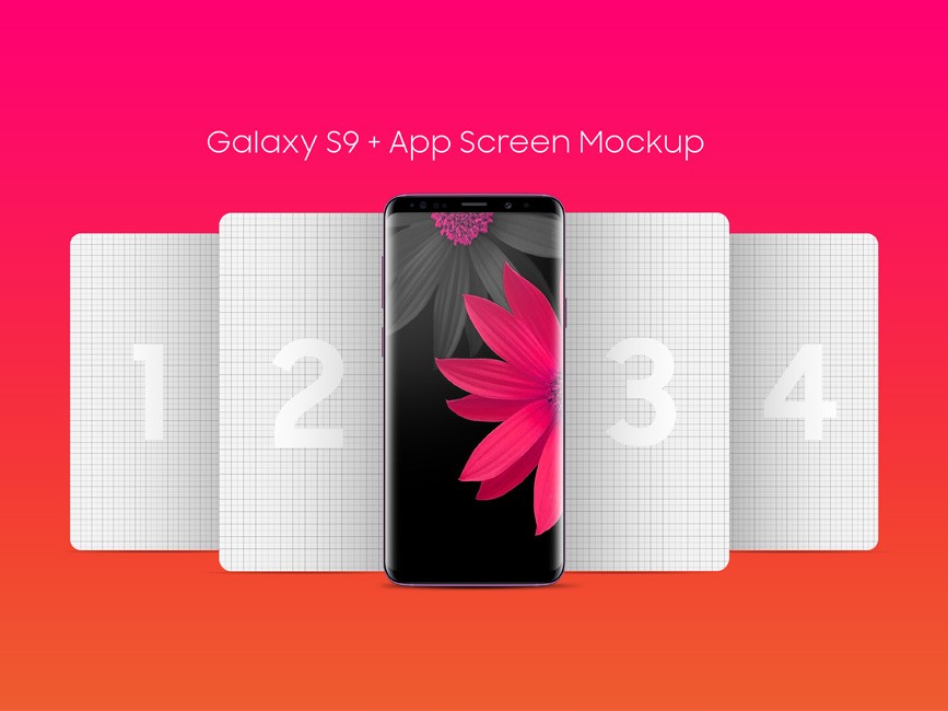 Free Galaxy S9 App Screen Mockup