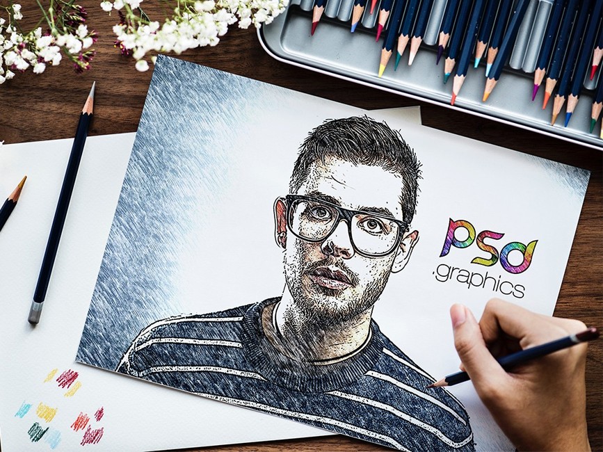 Download Sketch Effect Psd Mockup Mockup Love