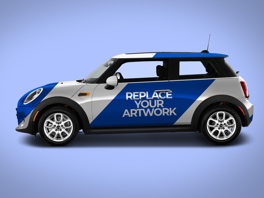 Mini Cooper Wrap Mockup