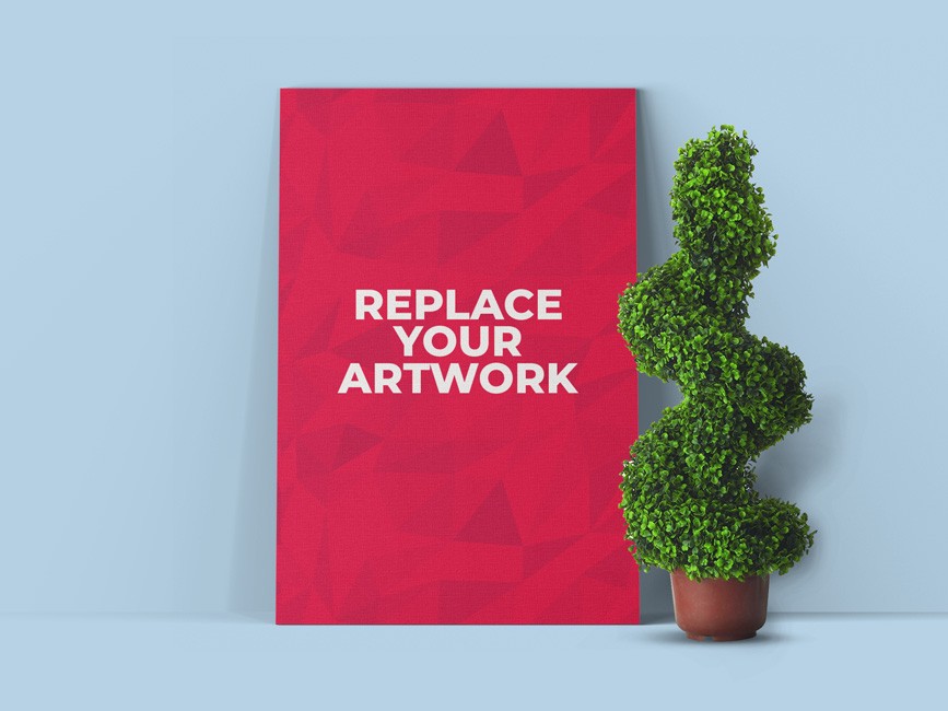 Download Poster Canvas Showcasing Mockup Mockup Love PSD Mockup Templates