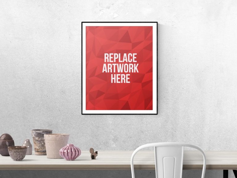 Download Realistic Poster or Photo Frame Mockup - Mockup Love