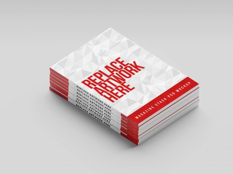 Magazine Stack PSD Mockup Mockup Love