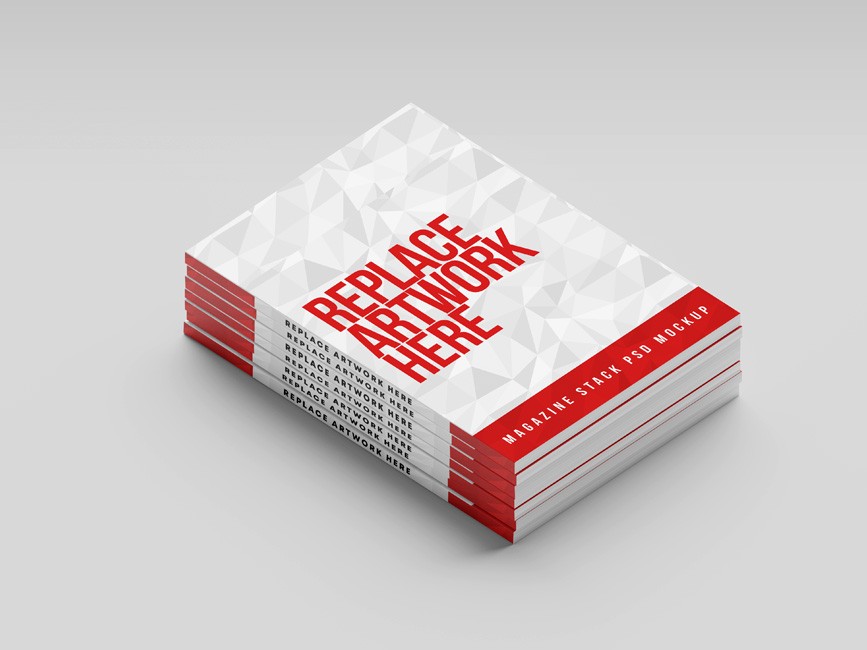 Download Magazine Stack PSD Mockup - Mockup Love