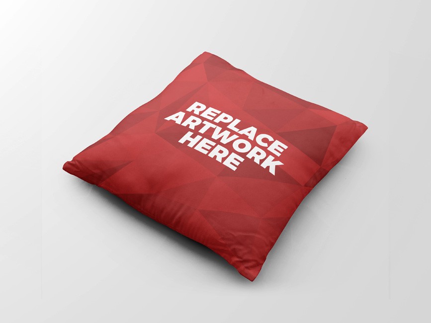Square Fluffy Pillow Mockup