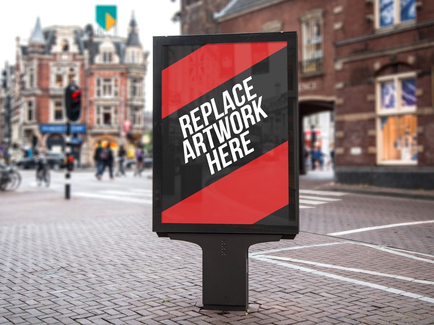 Street Poster Signboard Mockup