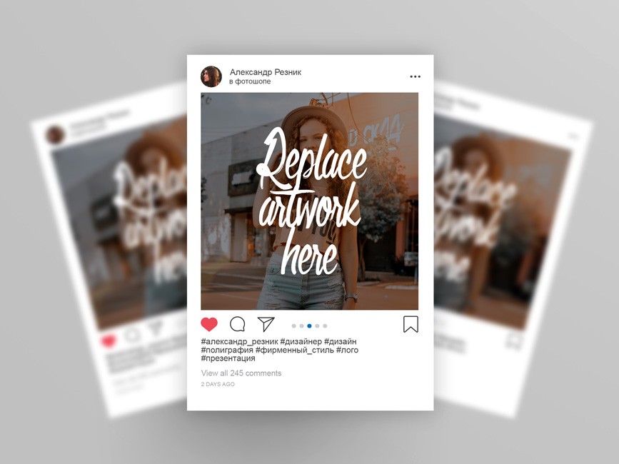 Download Instagram 2019 Post Mockup Mockup Love