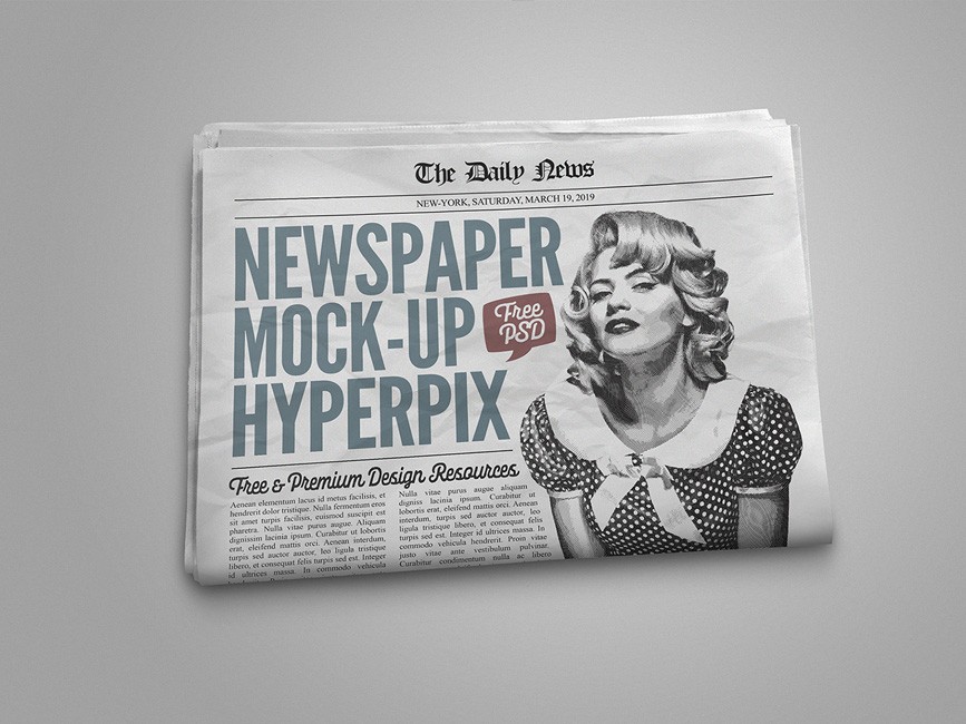 Newspaper Front Page Mockup