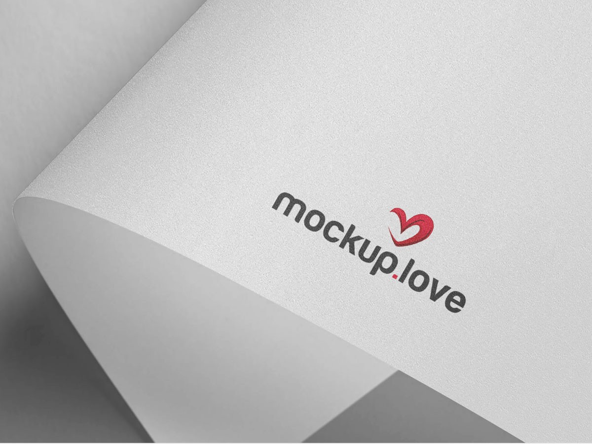 Logo Branding on Paper Mockup - Mockup Love