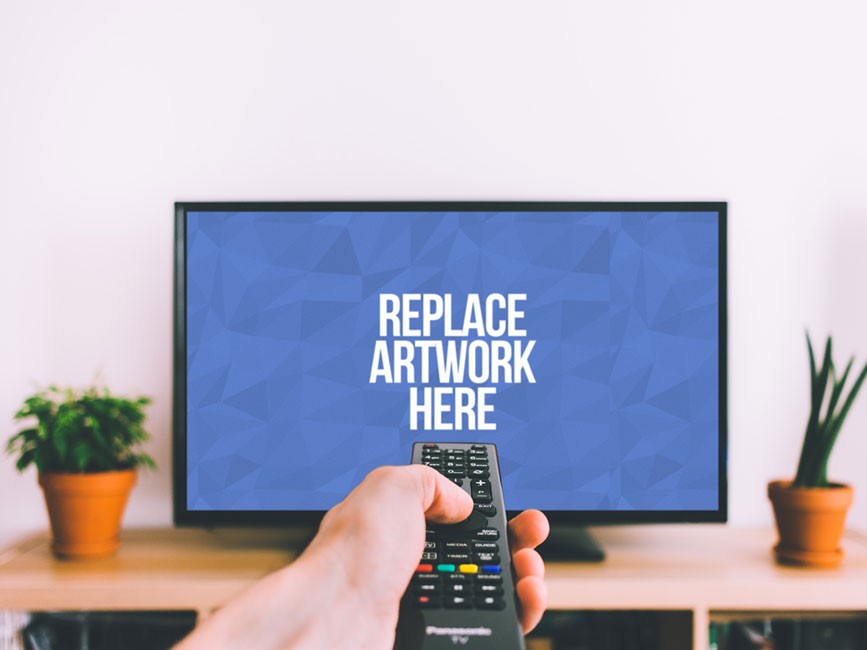 Smart TV with Hand Holding Remote Mockup  mockup, free mockup, psd mockup, mockup psd, free psd, psd, download mockup, mockup download, photoshop mockup, mock-up, free mock-up, mock-up psd, mockup template, free mockup psd, presentation mockup, branding mockup, free psd mockup