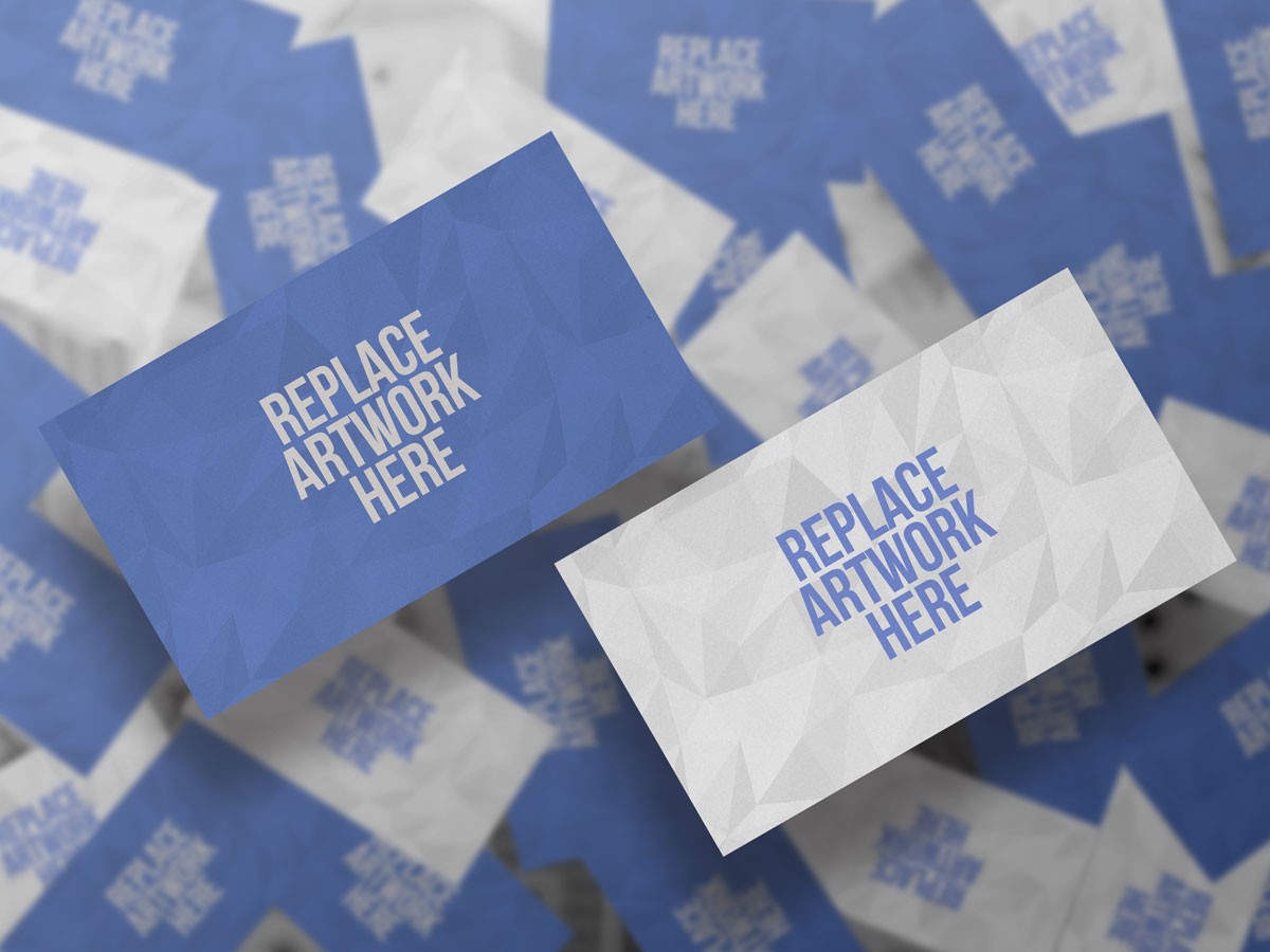 Floating Business Card PSD Mockup Mockup Love