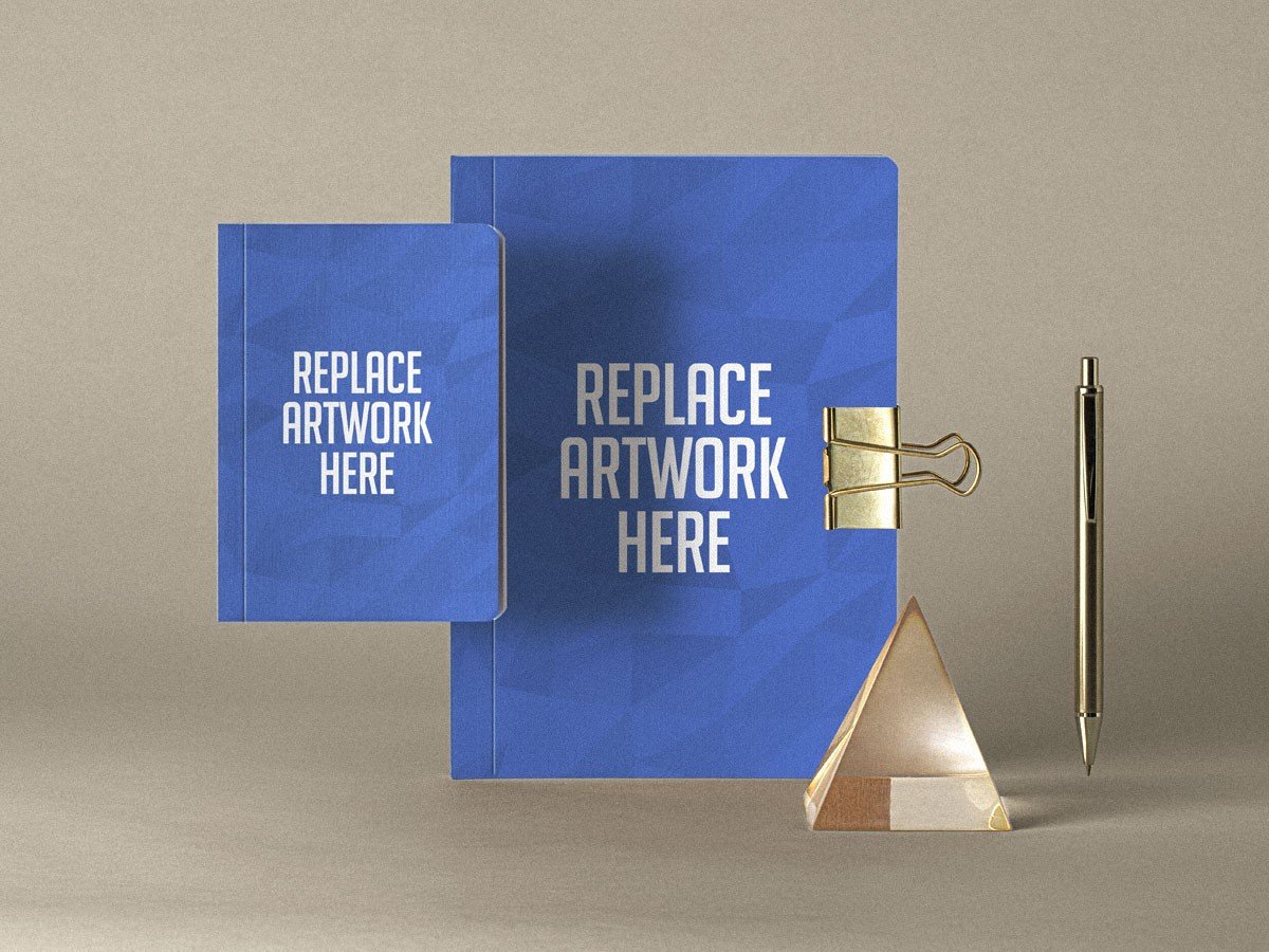 Notebook Set Cover Mockup Notebook Set Cover Mockup