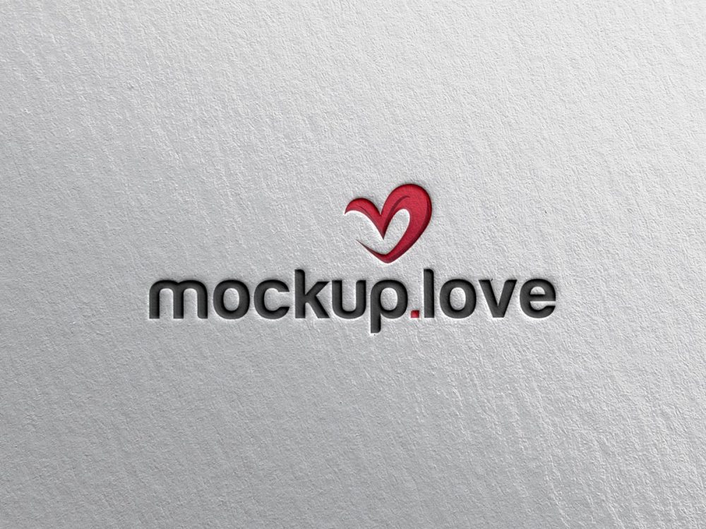 Download Paper Pressed Logo Mockup - Mockup Love