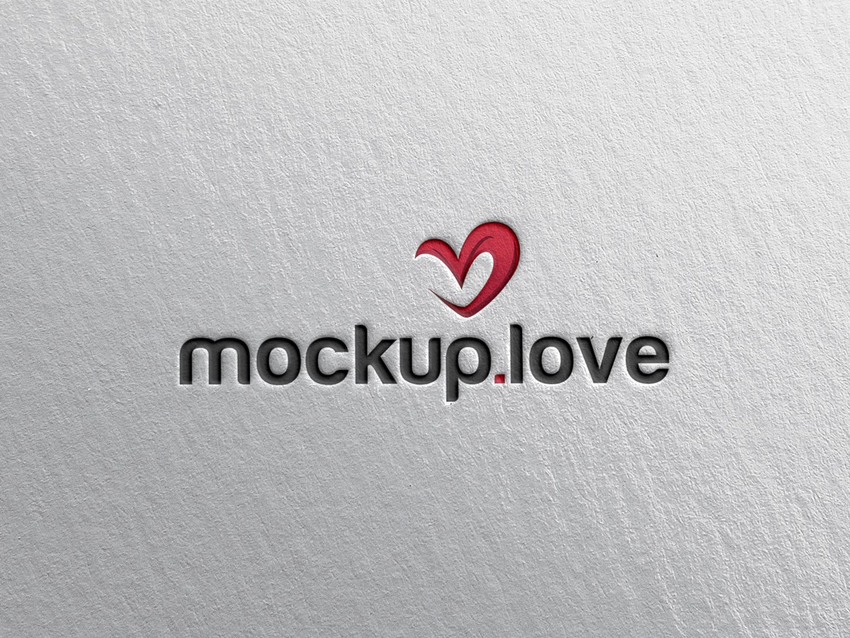 Paper Pressed Logo Mockup Mockup Love