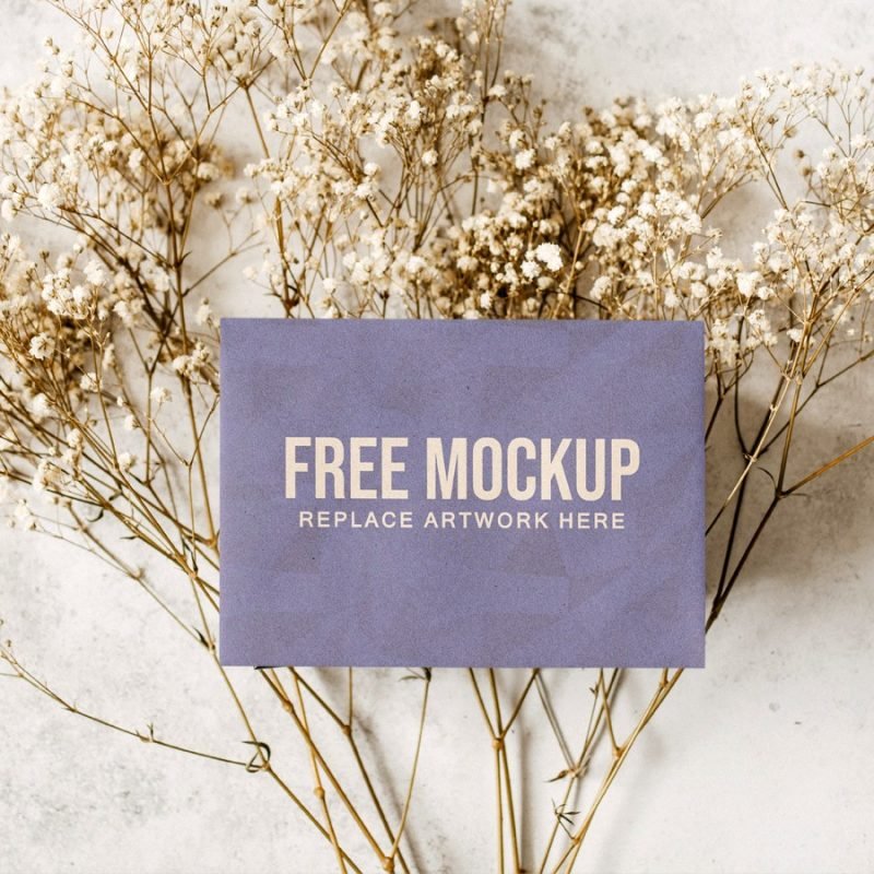 Horizontal Postcard Mockup PSD Mockup Love