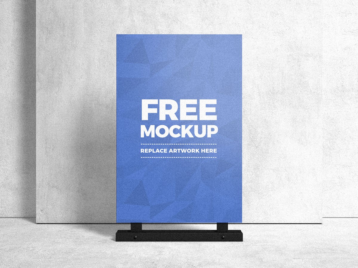 Advertising Stand Sign Poster Mockup Mockup Love