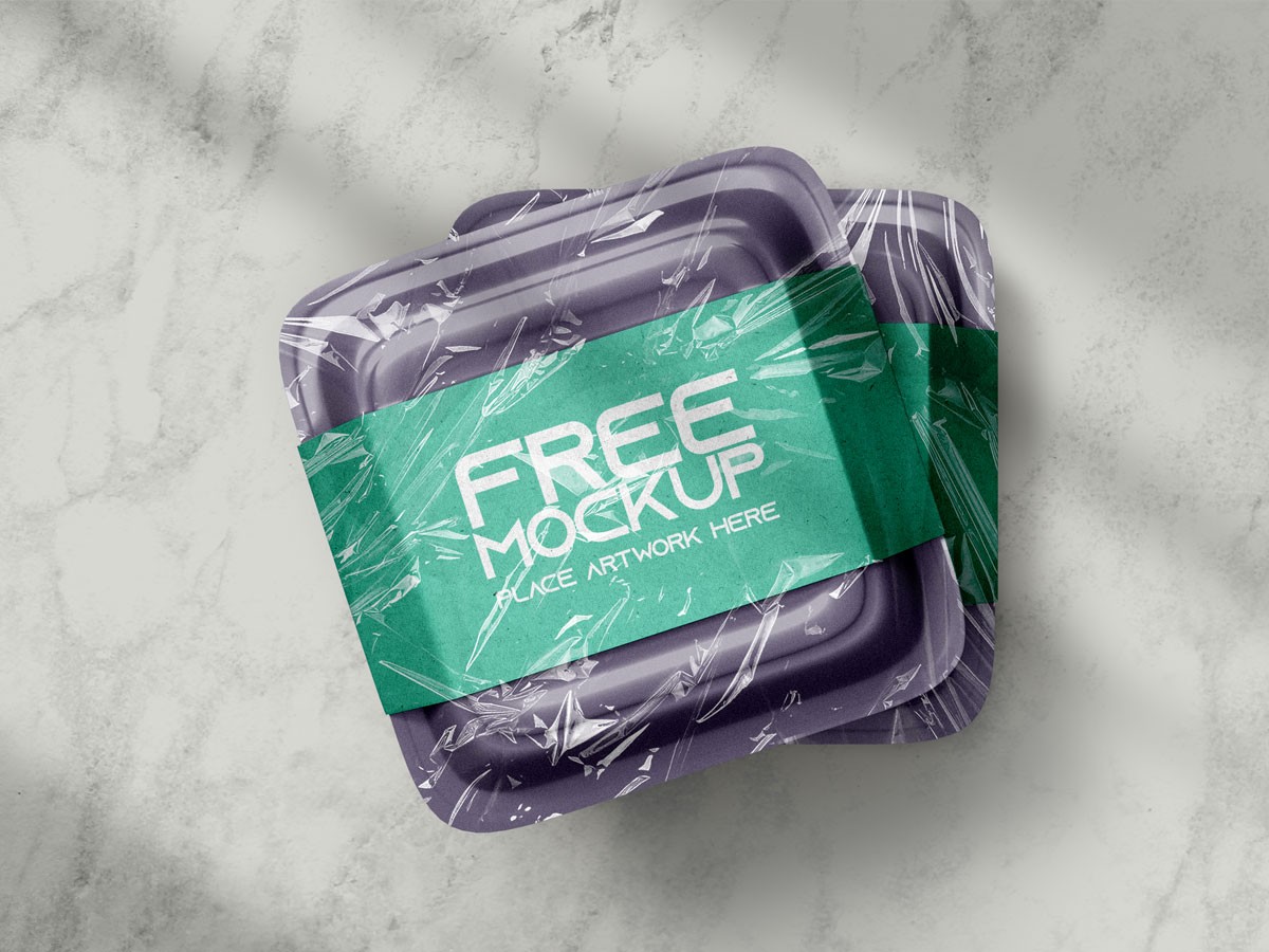 Plastic Food Container Branding PSD Mockup - Mockup Love