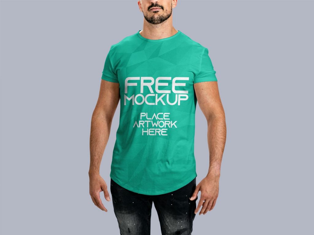 Man Wearing T-Shirt Mockup - Mockup Love