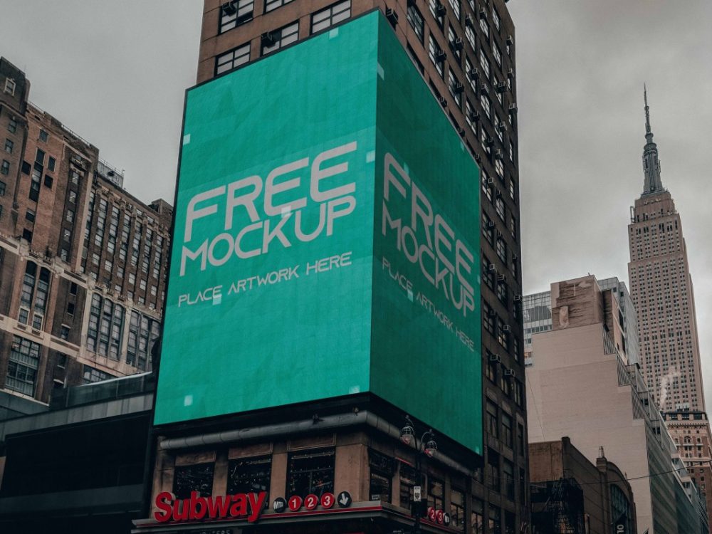 Cloudy day NYC city billboard mockup  mockup, free mockup, psd mockup, mockup psd, free psd, psd, download mockup, mockup download, photoshop mockup, mock-up, free mock-up, mock-up psd, mockup template, free mockup psd, presentation mockup, branding mockup, free psd mockup