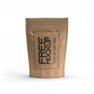 Plastic coffee bag mockup