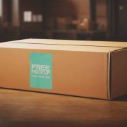 Rectangular shipping box mockup