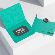 Envelop and plastic card mockup