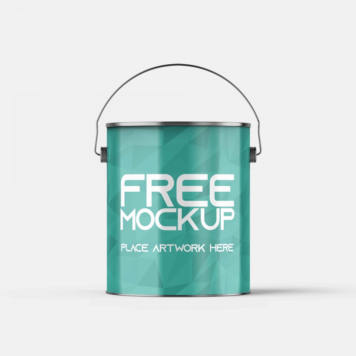 Metallic paint bucket mockup - Mockup Love