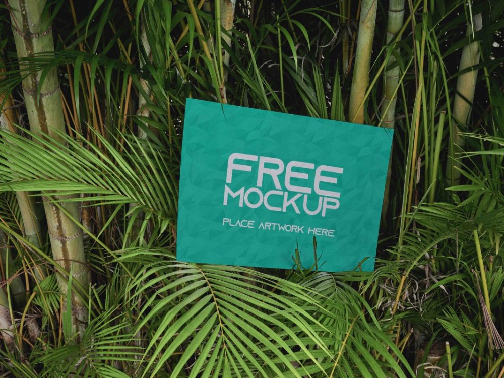 Realistic A3 post in bushes mockup  mockup, free mockup, psd mockup, mockup psd, free psd, psd, download mockup, mockup download, photoshop mockup, mock-up, free mock-up, mock-up psd, mockup template, free mockup psd, presentation mockup, branding mockup, free psd mockup