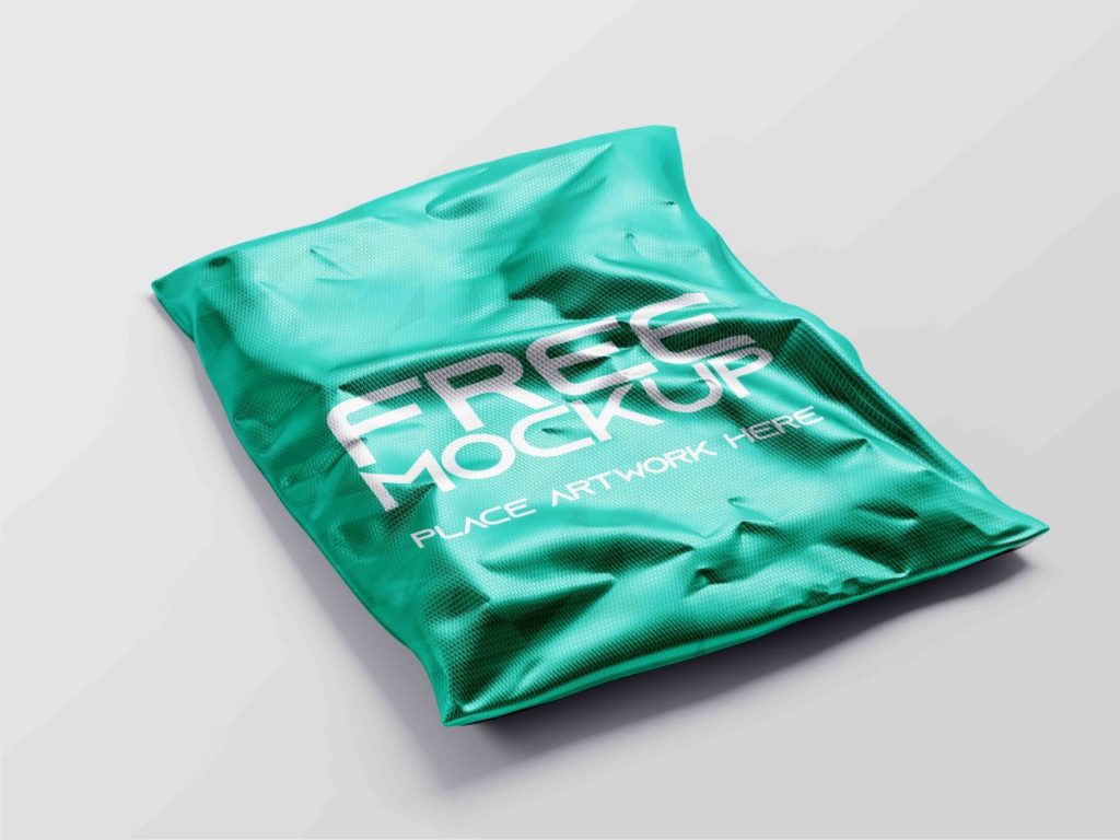 metallic soft packaging mockup - Mockup Love