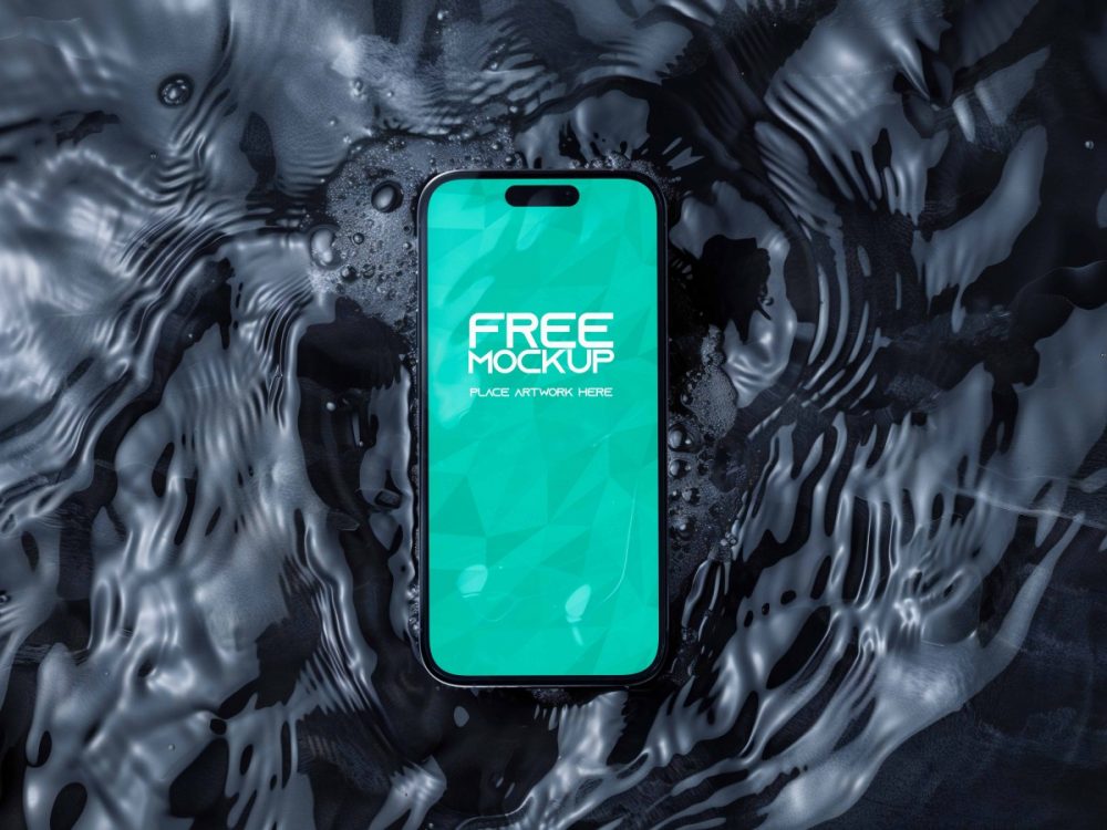 Iphone 15 pro floating on water  mockup, free mockup, psd mockup, mockup psd, free psd, psd, download mockup, mockup download, photoshop mockup, mock-up, free mock-up, mock-up psd, mockup template, free mockup psd, presentation mockup, branding mockup, free psd mockup