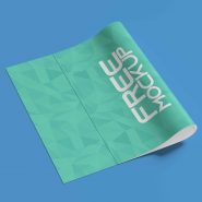 Paper wrap in clean background mockup